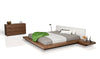 Modrest Opal Modern Low Profile Walnut Platform Bed Model VGKCHB39-WAL