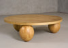 Modrest Optima Modern Natural Rubberwood Round Coffee Table Model VGHM-TB034L05-COF