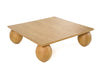 Modrest Optima Modern Natural Rubberwood Square Coffee Table Model VGHM-TB037L-COF