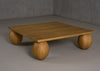 Modrest Optima Modern Natural Rubberwood Square Coffee Table Model VGHM-TB037L-COF
