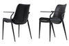 Osprey Modern Black Vegan Leather Dining Chair (Set of 2)
