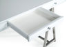 Modrest Ostrow White & Stainless Steel Desk Model VGGMCP-705E-WHT-DSK