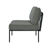 ACME Rajni Gray Fabric & Black Patio-Armless Chair Model OT01762