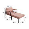 ACME Rajni Pink Fabric & Black Patio-Ottoman Model OT01768
