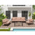 ACME Rajni Pink Fabric & Black Patio-Ottoman Model OT01768