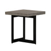 Modrest Sharon Modern Concrete & Black Metal End Table Model VGLBOWEN-LT45-01