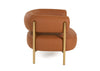 Modrest Ozona Modern Rust Leather Accent Chair Model VGHM-LL255-RUST