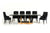 A&X Padua Modern Large Black Crocodile & Rosegold Dining Table Model VGUNCC835-240