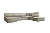 David Ferrari Panorama Italian Modern Taupe Grey Fabric And Leather Modular Sectional Sofa Model VGFT-PANORAMA-TG