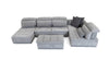 David Ferrari Panorama Italian Modern Grey Fabric Modular Sectional Sofa Model VGFT-PANORAMA-GRY