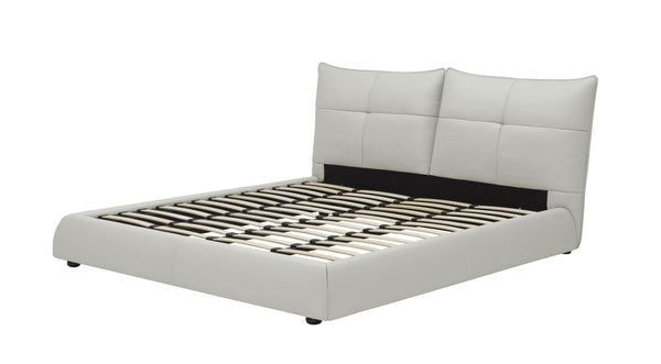 Modrest Patrick California King Modern White Leather Bed Model VGKKB-75X-BED-CK
