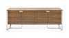 Modrest Pauline Modern Walnut And Stainless Steel Sideboard Buffet Model VGBB-MI2203T-WAL-B