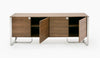 Modrest Pauline Modern Walnut And Stainless Steel Sideboard Buffet Model VGBB-MI2203T-WAL-B