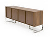 Modrest Pauline Modern Walnut And Stainless Steel Sideboard Buffet Model VGBB-MI2203T-WAL-B