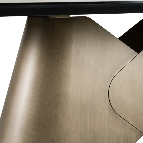 Paulsen Modern Ceramic + Brass Dining Table