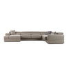 Divani Casa Pella Modern Grey Italian Leather U Shaped Sectional Sofa Model VGCA5106O-GRY-LAF-SECT