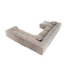 Divani Casa Pella Modern Grey Italian Leather U Shaped Sectional Sofa Model VGCA5106O-GRY-LAF-SECT