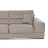 Divani Casa Pella Modern Grey Italian Leather U Shaped Sectional Sofa Model VGCA5106O-GRY-LAF-SECT