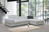 Divani Casa Pella Mini Modern White Leather Right Facing Sectional Sofa Model VGCA5106A-WHT-RAF-SECT