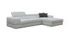 Divani Casa Pella Mini Modern White Leather Right Facing Sectional Sofa Model VGCA5106A-WHT-RAF-SECT