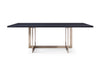 Modrest Pike Modern Black Ash & Brass Dining Table Model VGVCT8961W-BLK-DT
