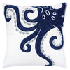 Furniture of America Maura White/Blue Novelty Accent Pillow Model PL8080-2PK