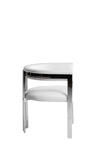 Modrest Pontiac Modern White Vegan Leather & Stainless Steel Dining Chair Model VGZA-Y129-WHTSTL
