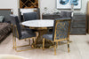 Modrest Potter White Marble & Gold Stainless Steel Round Dining Table Model VGZAT9007