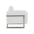Modrest Prince Contemporary White & Silver Vegan Leather Accent Chair Model VGRHRHS-AC-256-WHT-CH