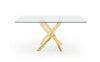 Modrest Pyrite Modern Glass And Gold Dining Table Model VGEW-2133EE-G