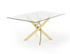 Modrest Pyrite Modern Glass And Gold Dining Table Model VGEW-2133EE-G