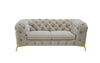 Divani Casa Quincey Transitional Beige Velvet Loveseat Model VGKNK8520-BEI-L