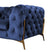 Divani Casa Quincey Transitional Blue Velvet Loveseat Model VGKNK8520-BLU-L