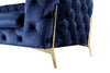 Divani Casa Quincey Transitional Blue Velvet Loveseat Model VGKNK8520-BLU-L