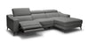 Modrest Rampart Modern L Shape Raf Grey Leather Sectional Sofa With 1 Recliner Model VGKM-5325-RAF-GRY-SECT