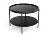 Modrest Randal Modern Round Black Metal Coffee Table Model VGLBCOMP-CF60-02