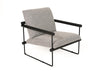 Modrest Ravina Modern Grey Fabric & Black Accent Chair Model VGHM-ST266-GRY