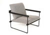 Modrest Ravina Modern Grey Fabric & Black Accent Chair Model VGHM-ST266-GRY