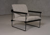 Modrest Ravina Modern Grey Fabric & Black Accent Chair Model VGHM-ST266-GRY