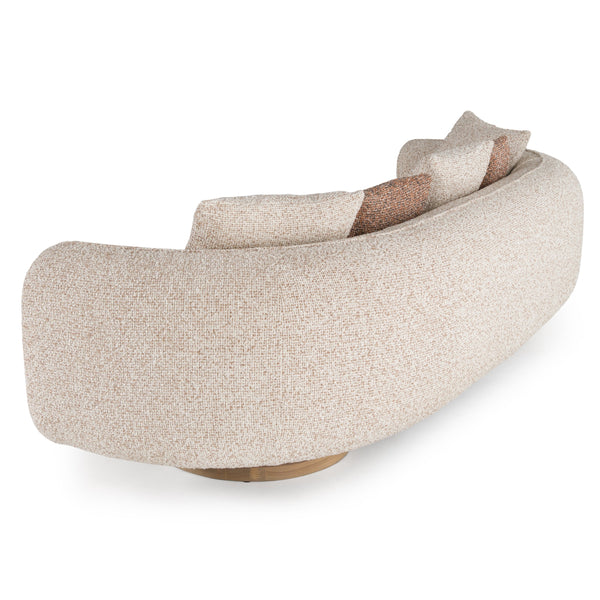 Raywood Modern Multicolored Boucle Fabric + Ash Sofa