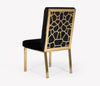 Modrest Reba Modern Black Velvet & Gold Dining Chair (Set Of 2) Model VGVCB0258G-BLK