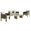 Renava Salvora Outdoor Beige Fabric & Grey Rope Sofa Set Model VGVK-WT275-SET-BGE