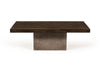 Modrest Renzo Modern Oak & Concrete Coffee Table Model VGGR649245