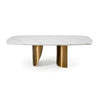 Modrest Reynold Glam Faux Marble & Gold Stainless Steel 94 Inch Dining Table Model VGGM-M-DT-1768C