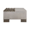 Modrest Delaware Modern Concrete & Acacia Rectangular Coffee Table Model VGLBRIVI-CF120-01