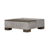 Modrest Delaware Modern Concrete & Acacia Square Coffee Table Model VGLBRIVI-CF85-01