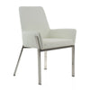 Modrest Robin Modern White Bonded Leather Dining Chair Model VGVCB8366-WHT