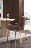 Modrest Robin Modern Brown & Brass Dining Chair Model VGVCB8366-BRN-DC