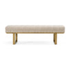 Modrest Robles Modern Beige Fabric & Antique Brass Dining Bench Model VGGA-GA-8687BE-BGE