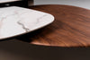Modrest Robson Modern Ceramic & Walnut Coffee Table Model VGCS-CT-23098